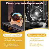 Memory Sphere Lamp - Memory Orb Video Crystal Ball,Ultrasound Baby Heartbeat, Or Family Moments Keepsake USB Rechargeable Led Glass Memory Sphere Gift (White)