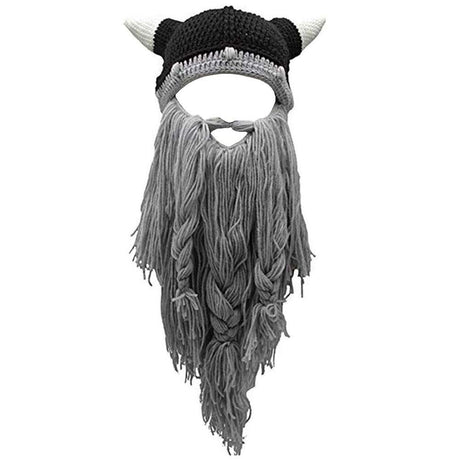 Creative Barbarian Knit Beard Hat Funny Knit Cap Wig Beanie Hats Beard Facemask