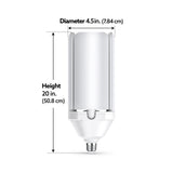 Feit Electric Smart LED Garage Light, RGBW 3 Panel, WiFi 2.4GHz, Screw-in LED Shop Light Bulb, Works with Alexa and Google Home Assistant, E26, 4000 Lumens, Garage Ceiling Light, ADJ4000/RGBW/LED/AG