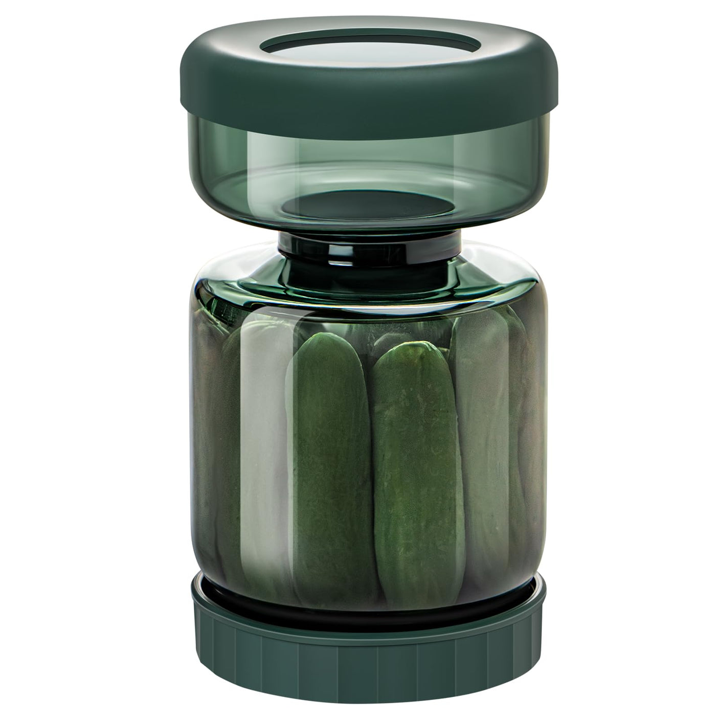 WhiteRhino Pickle Jar with Strainer Flip,34oz Pickle Container Pickle and Olive Hourglass Jar,Glass Flip Pickle Jar Juice Separator Jar with Airtight Lid for Jalapeno Gherkin