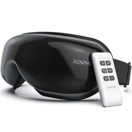 RENPHO Eye Massager, Christmas Birthday Gifts for Women Men, Eyeris 1 Eye Massager FSA HSA for Migraine, Sleep Eye Mask with Heat, Remote for Eye Strain Relief, Reduce Stye Eye, Head Massager Scalp
