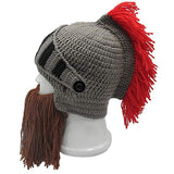 Creative Barbarian Knit Beard Hat Funny Knit Cap Wig Beanie Hats Beard Facemask