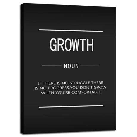 Inspirational Office Wall Decor Motivational Discipline Noun Canvas Wall Art Posters Prints Entrepreneur Quote Wall Picture Paintings Artwork Home Bedroom Framed Ready to Hang[12''W X 18''H]
