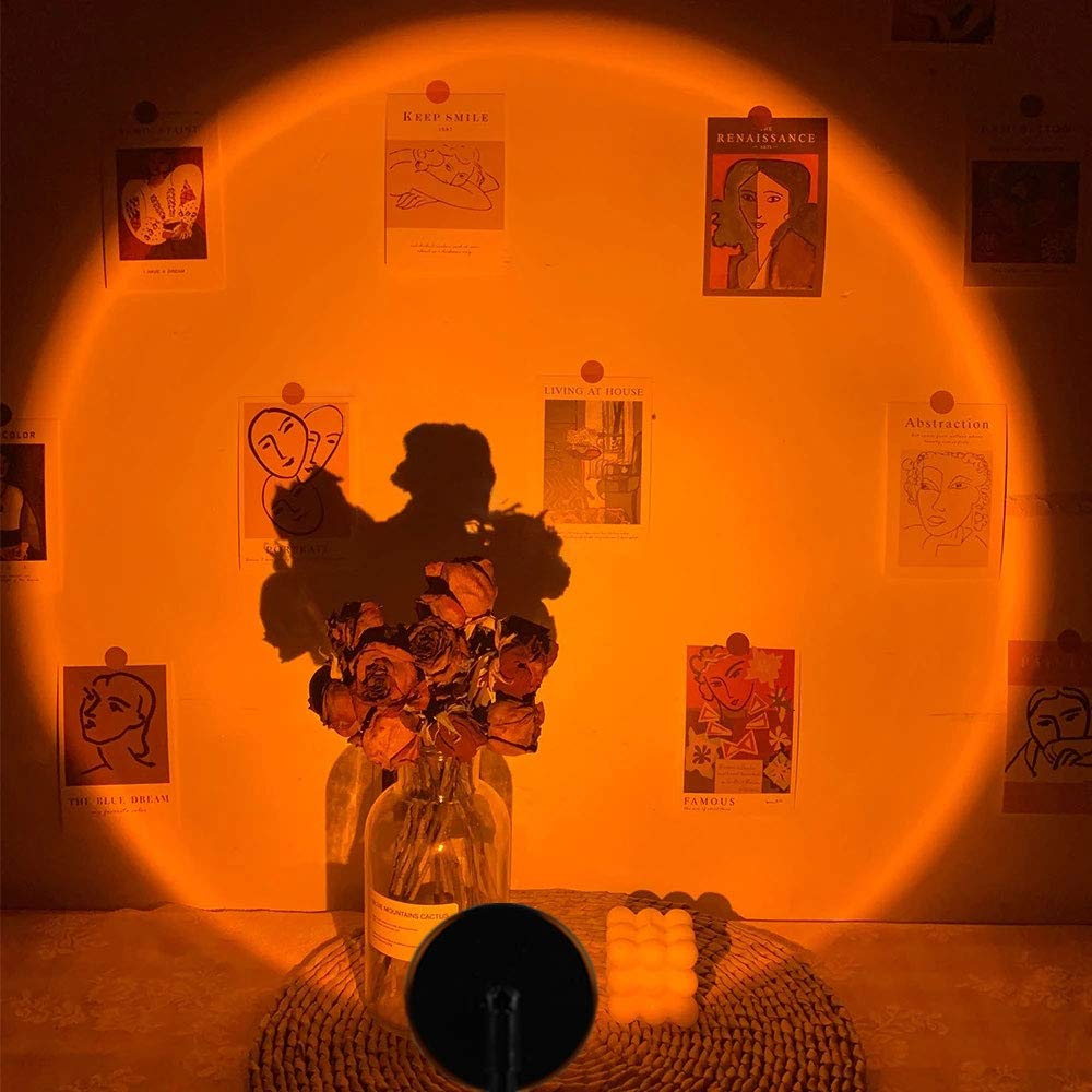 YouOKLight Sunset Lamp, Sunset Projector Lamp 10W LED Sunset Light Night Light 180 Degree Rotation Romantic Rainbow Light USB Charging for Bedroom Party Home Decor, Rainbow…
