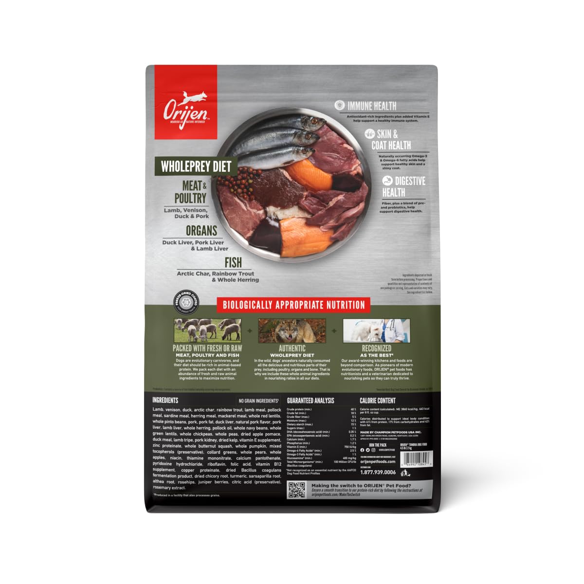 ORIJEN Dry Dog Food, Grain Free Dry Dog Food for All Life Stages, Fresh or Raw Ingredients, 13lb, Multiple Options