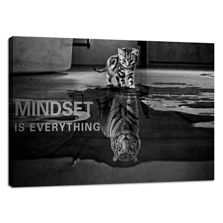 Success Tree Inspirational Quote Canvas Wall Art Motivational Motto Painting Inspiring Entrepreneur Posters Prints Artwork Decor Framed for Home Office Classroom Ready to Hang - 12" Wx18 H