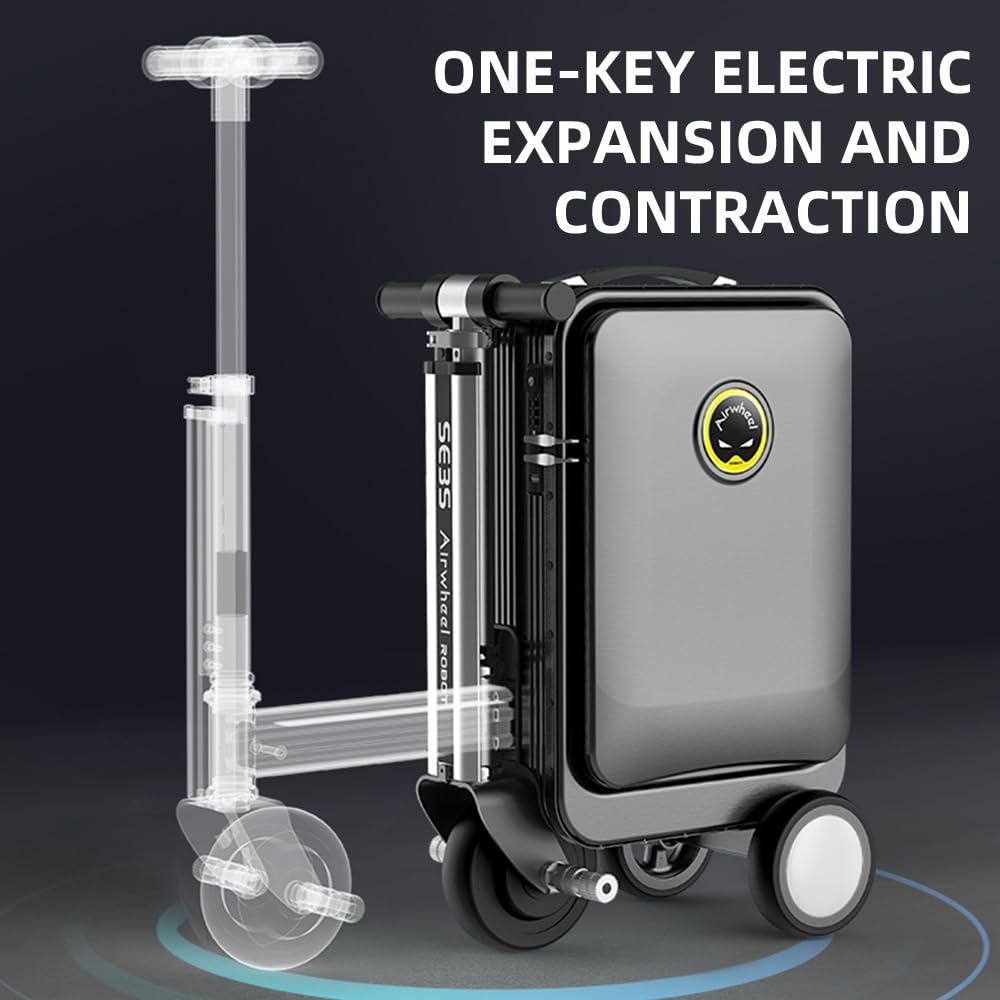 SE3S Smart Rideable Suitcase Electric Luggage Scooter For Travel (black)