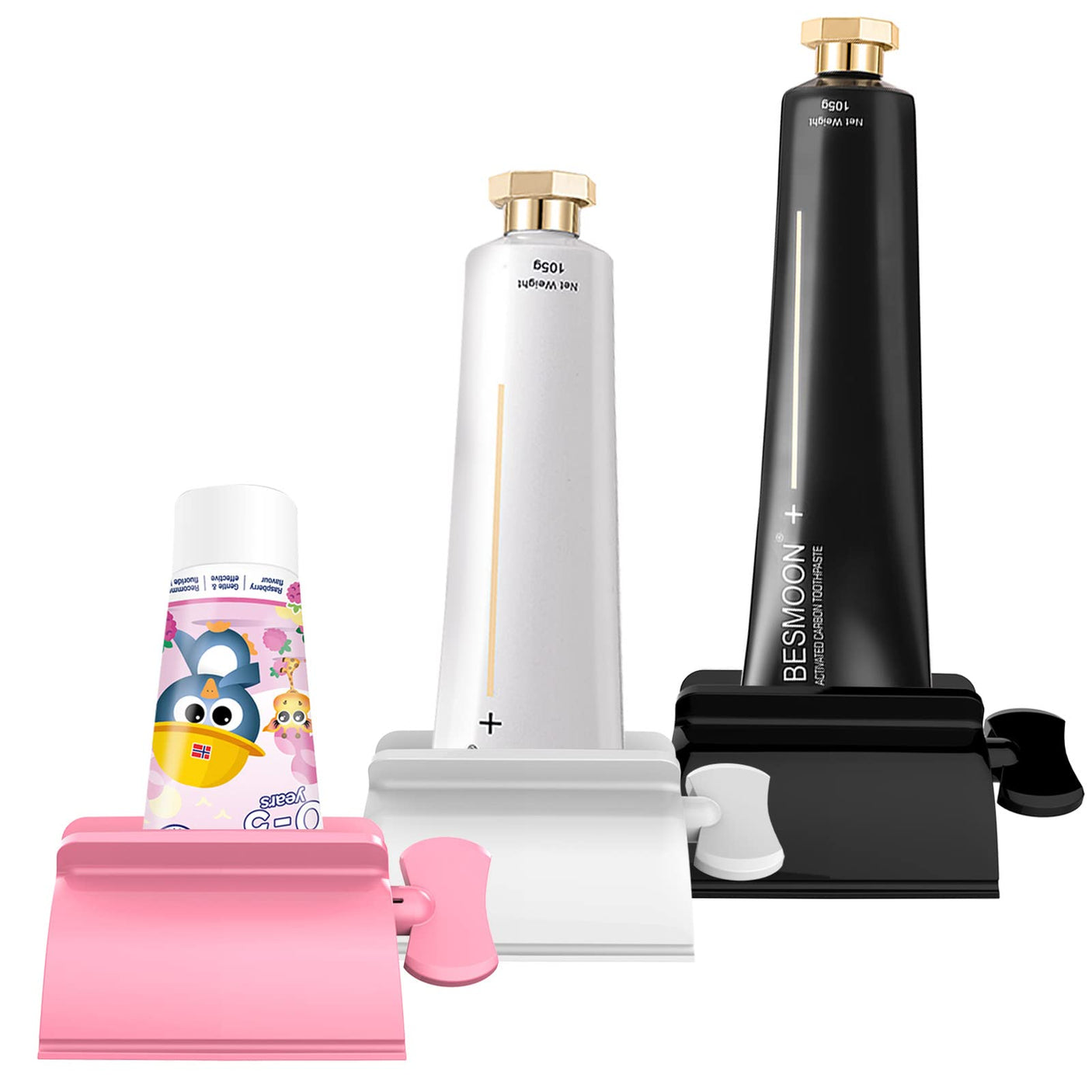 LAMY Toothpaste Squeezer, 3 PCS Tube Squeezer Bathroom and Kitchen Gadgets for Various Tube-Based Cosmetics and Sauces, Home and Apartment Essentials