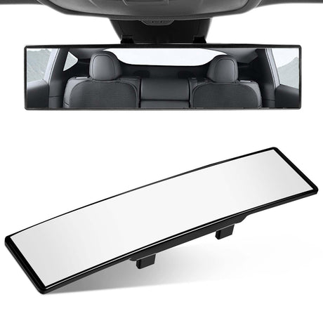 OBTANIM 2 PCS Rearview Mirror 12 Inch HD Glass Anti Glare Clip On Panoramic Wide Angle Car Interior Rear View Mirror Accessories for SUV Trucks (White)
