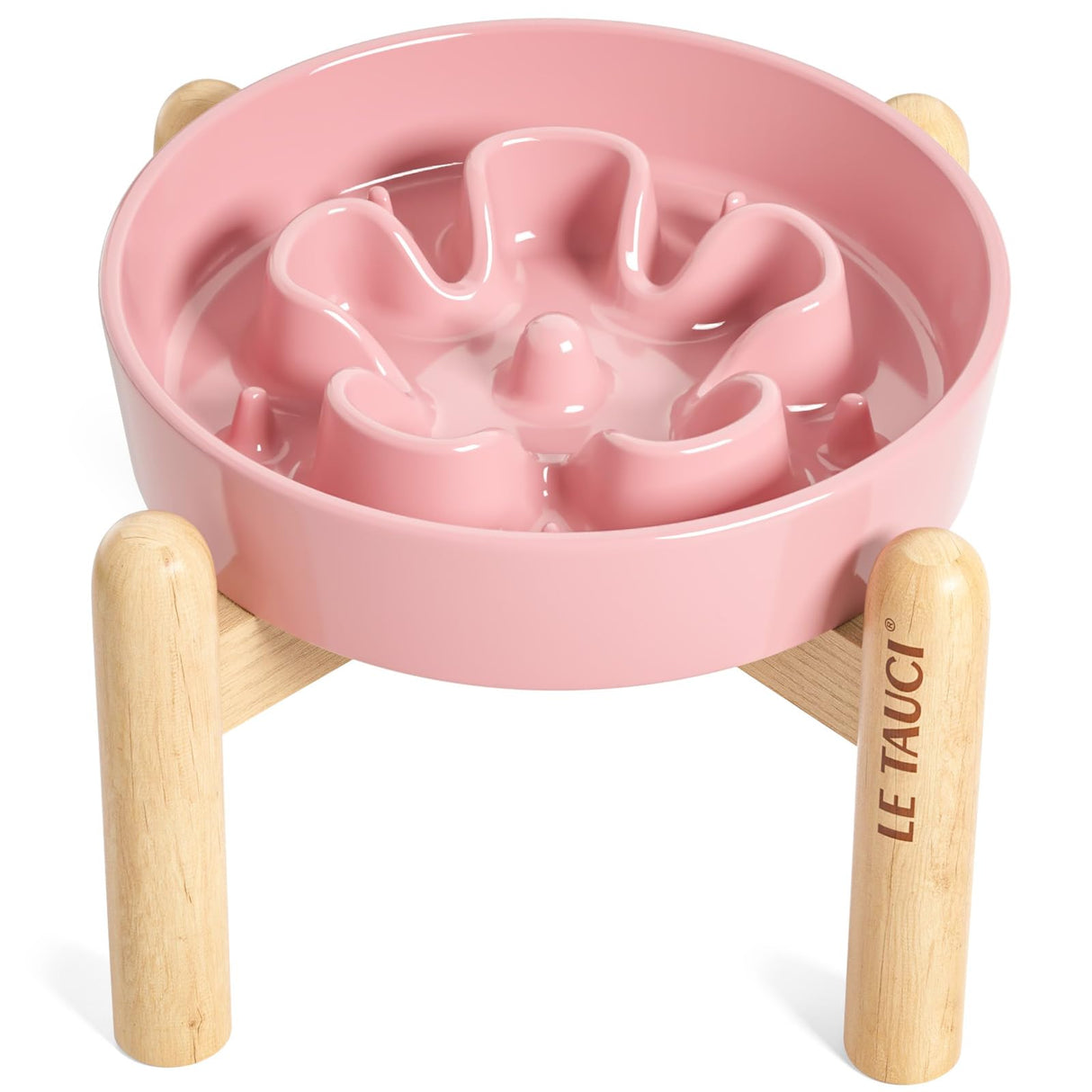 LE TAUCI Dog Bowls Slow Feeder Ceramic, 1.5 Cups Slow Feeding Dog Bowl Small Medium Breed, Puppy Slow Feeder Bowl for Fast Eater, Dog Dishes to Slow Down Eating, Puzzle Dog Food Bowl, Maze Purple