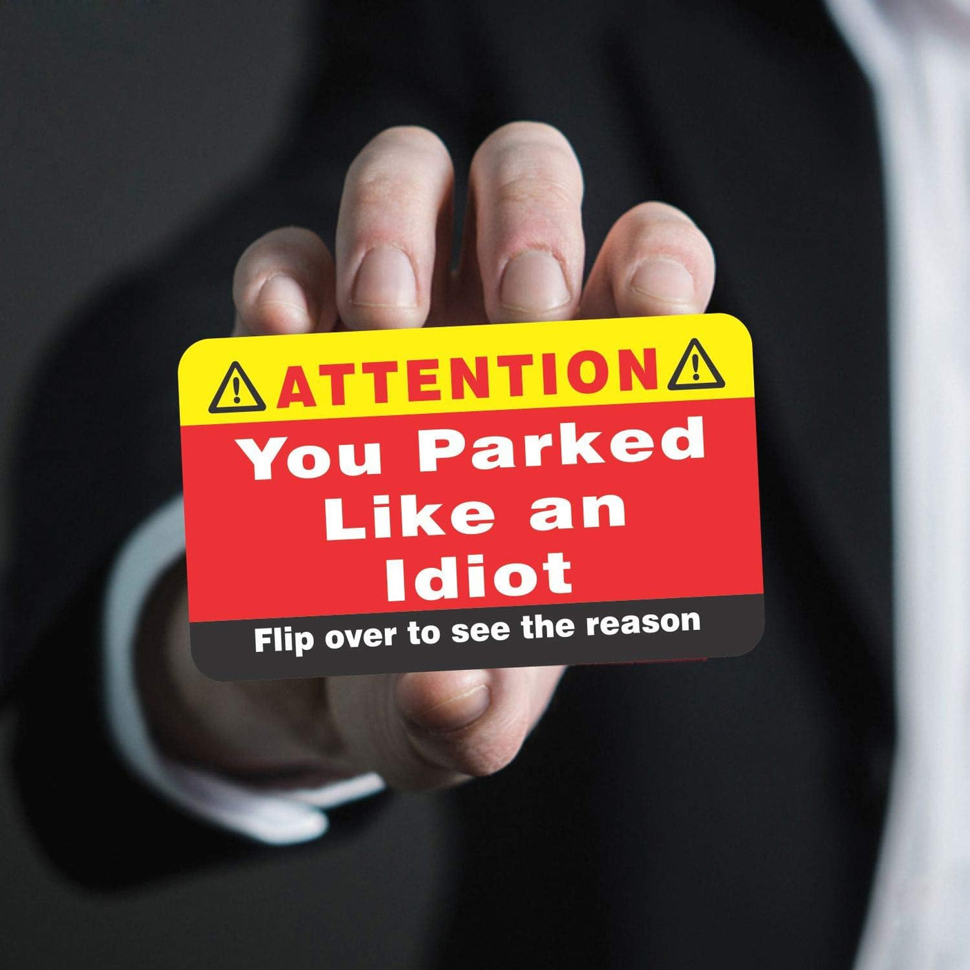 PARTH iMPEX You Parked Like an Idiot Business Cards (Pack of 100) Bad Parking Cards 3.5"x2" Multi Reasons Violation stocking stuffers for adults