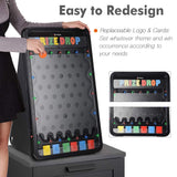 WinSpin 30" Prize Drop Board Foldable Stand Disk Drop Board Game Customizable 6 Slots with 10 Pucks for Carnival Tradeshow Party, (19"x30")