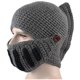 Creative Barbarian Knit Beard Hat Funny Knit Cap Wig Beanie Hats Beard Facemask