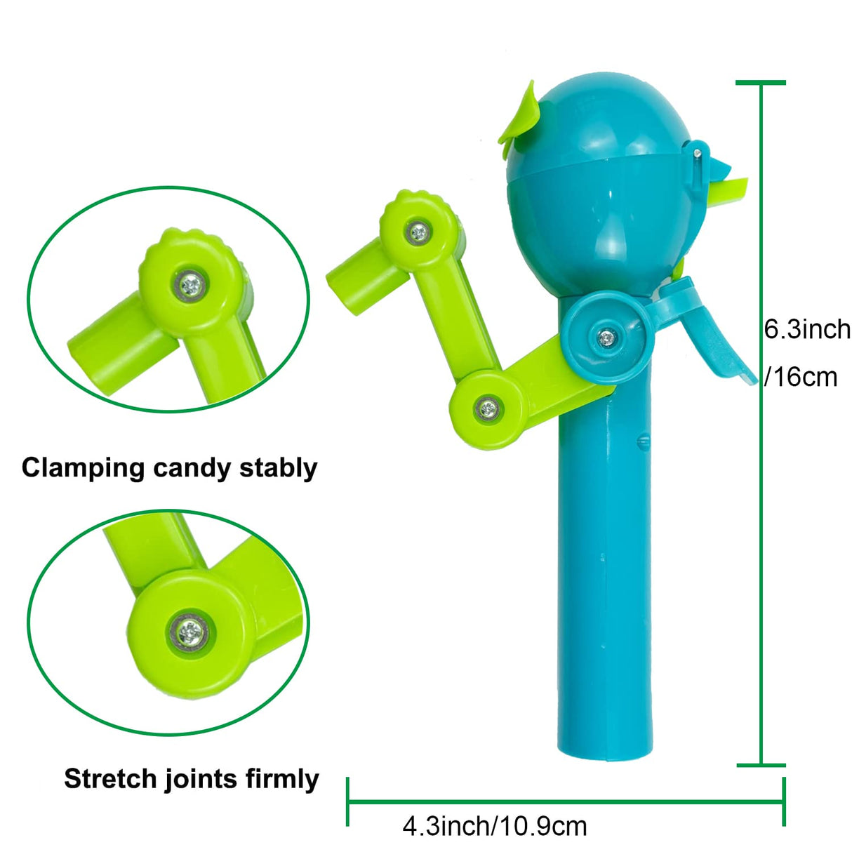 2Pcs Lollipop Case, Christmas Lollipop Robot Holder, Creative Lollipop Robot Toys Creative Design Eat Lollipop, Lollipop Holder Robot Gift, Easter Fun Gift for Kid Over 3 Year(No Lollipop)