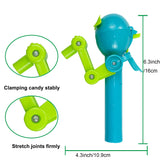 2Pcs Lollipop Case, Christmas Lollipop Robot Holder, Creative Lollipop Robot Toys Creative Design Eat Lollipop, Lollipop Holder Robot Gift, Easter Fun Gift for Kid Over 3 Year(No Lollipop)