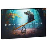 Success Tree Inspirational Quote Canvas Wall Art Motivational Motto Painting Inspiring Entrepreneur Posters Prints Artwork Decor Framed for Home Office Classroom Ready to Hang - 12" Wx18 H