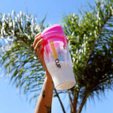 CRUNCHCUP XL Yellow - Portable Plastic Cereal Cups for Breakfast On the Go, To Go Cereal and Milk Container for your favorite Breakfast Cereals, No Spoon or Bowl Required