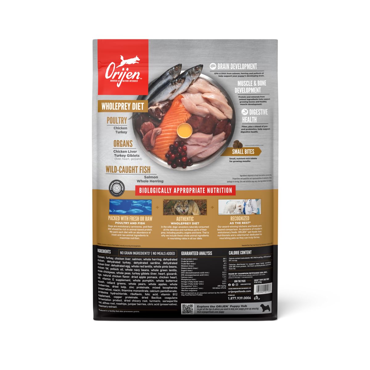 ORIJEN Dry Dog Food, Grain Free Dry Dog Food for All Life Stages, Fresh or Raw Ingredients, 13lb, Multiple Options
