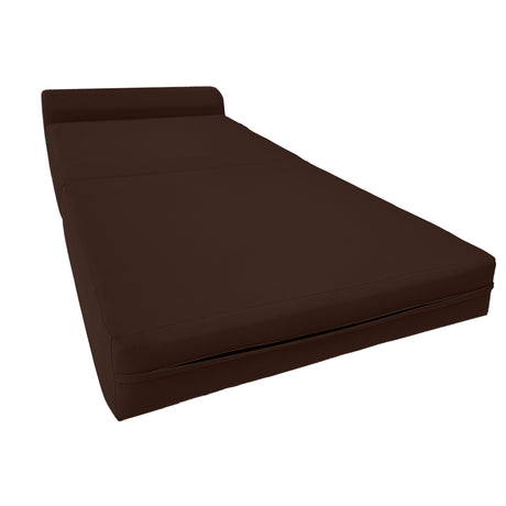 D&D Futon Furniture Sleeper Chair Folding Bed, Studio Sofa Guest Folded Mattress, High Density Foam (70 x 24 x 6, Navy Blue)
