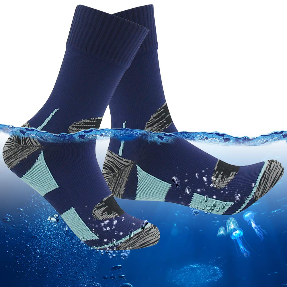RANDY SUN Waterproof Socks, Unisex Hiking Wading Trail Running Kayaking Crew Socks