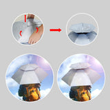 NEW-Vi Fishing Umbrella Hat Folding Adjustable Sun Rain Cap, 37.4”Oversize Hands Free Umbrellas, 7-Ribs Anti-UV Waterproof Headwear for Fishing Gardening Golf Sunshade Outdoor