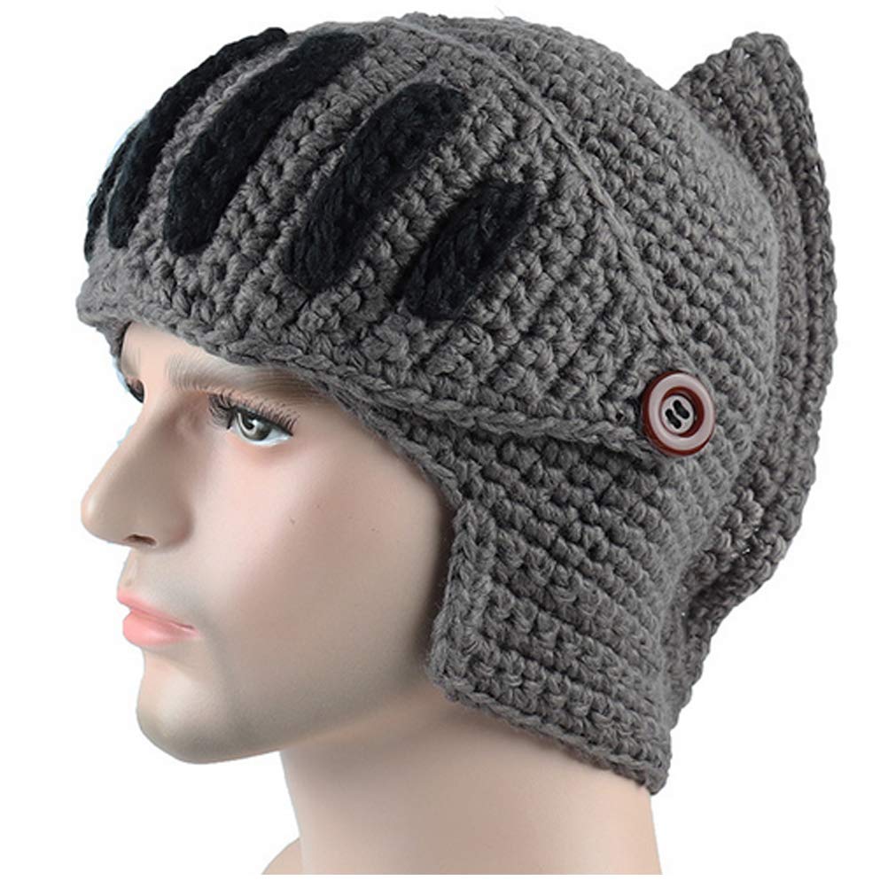 Creative Barbarian Knit Beard Hat Funny Knit Cap Wig Beanie Hats Beard Facemask