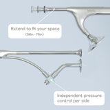 BOONA - The Original Tandem Shower | As Seen On Shark Tank | Double Shower Head for Couples, High Pressure Dual Shower Heads (One Showerhead, Midnight Black)