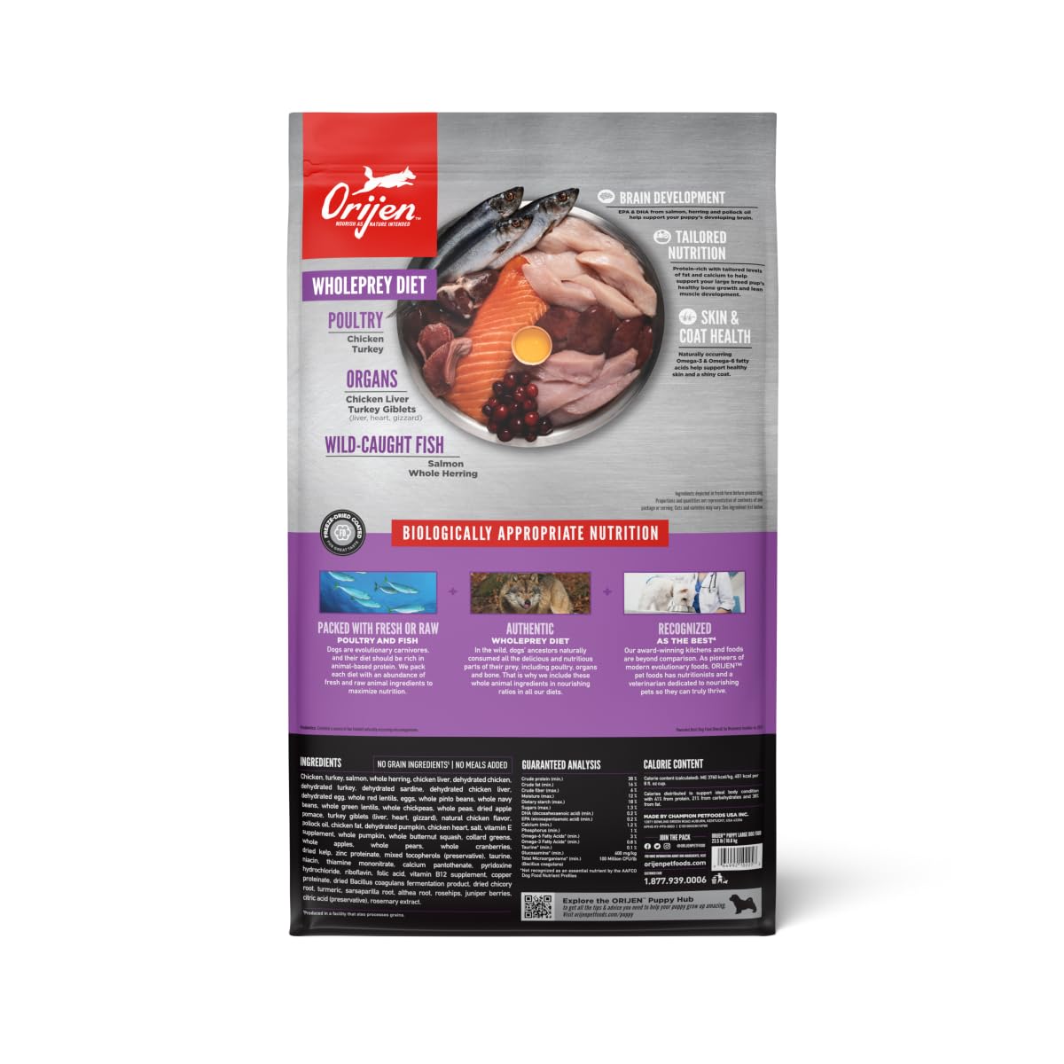 ORIJEN Dry Dog Food, Grain Free Dry Dog Food for All Life Stages, Fresh or Raw Ingredients, 13lb, Multiple Options
