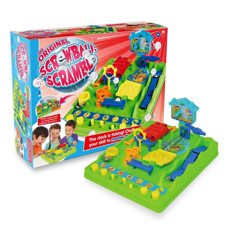 Screwball Scramble Level Up Kids Board Game- Timed Marble Run Obstacle Course Kids Games - Holiday Toys and Christmas Games - Toddler Ages 5 Years and Up