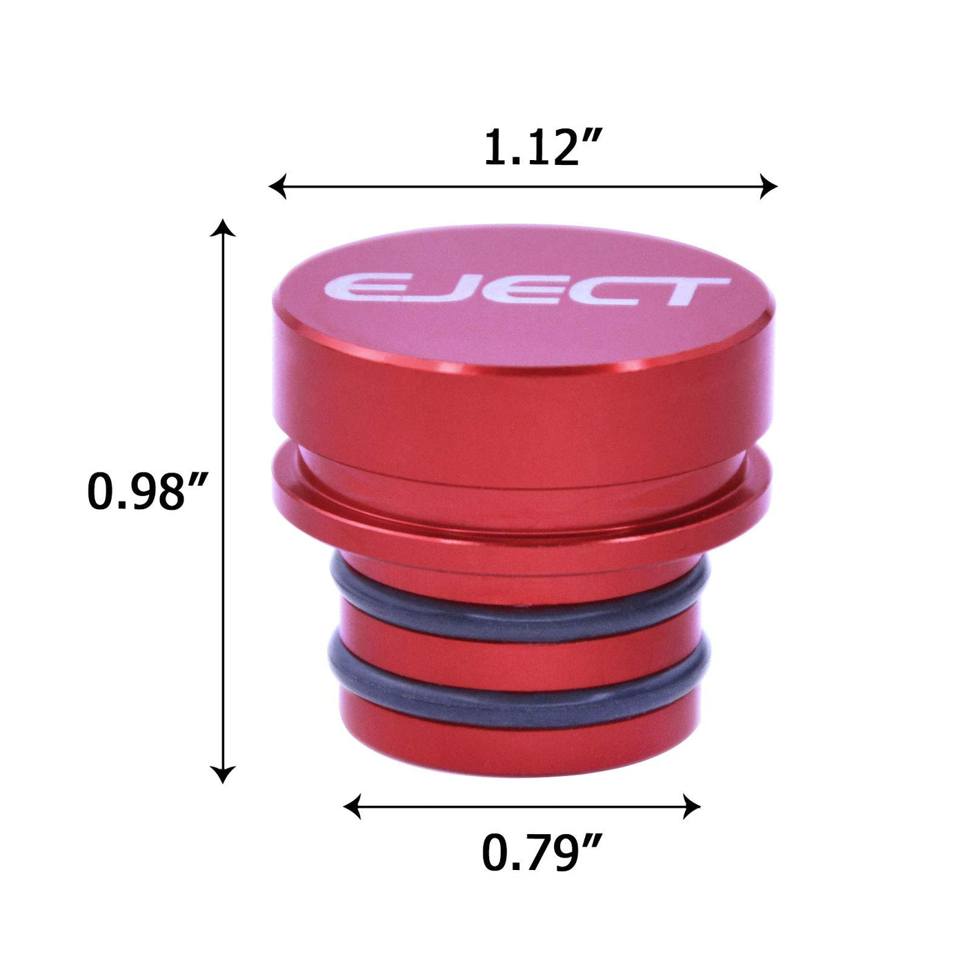 FIRE Missile+Eject Billet Aluminum Cigarette Lighter Plug Cover - Fits All Vehicles with Standard 12 Volt Power Source