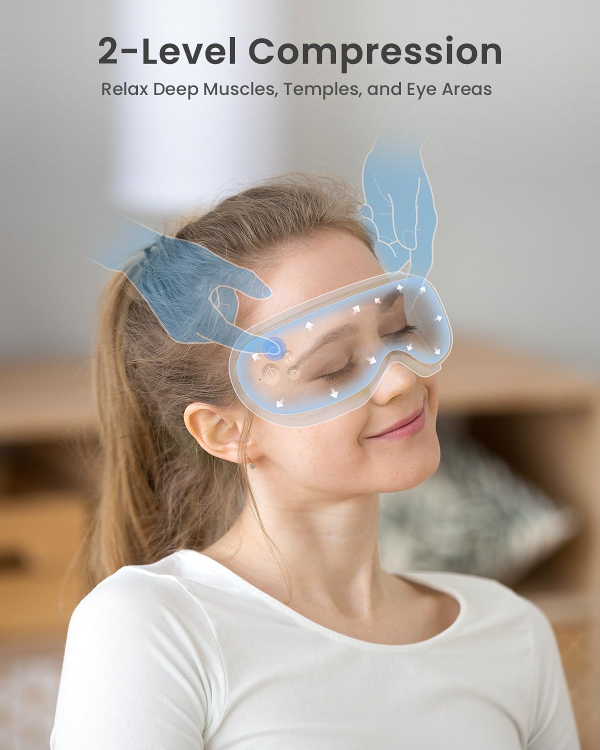 RENPHO Eye Massager, Christmas Birthday Gifts for Women Men, Eyeris 1 Eye Massager FSA HSA for Migraine, Sleep Eye Mask with Heat, Remote for Eye Strain Relief, Reduce Stye Eye, Head Massager Scalp