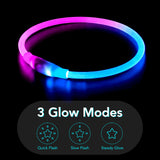 Colaseeme LED Dog Collar Light Up Dog Collars 1 Count USB Rechargeable TPU Glow Safety Basic Dog Collars, Please Do Not Use Fast Charging (Green)