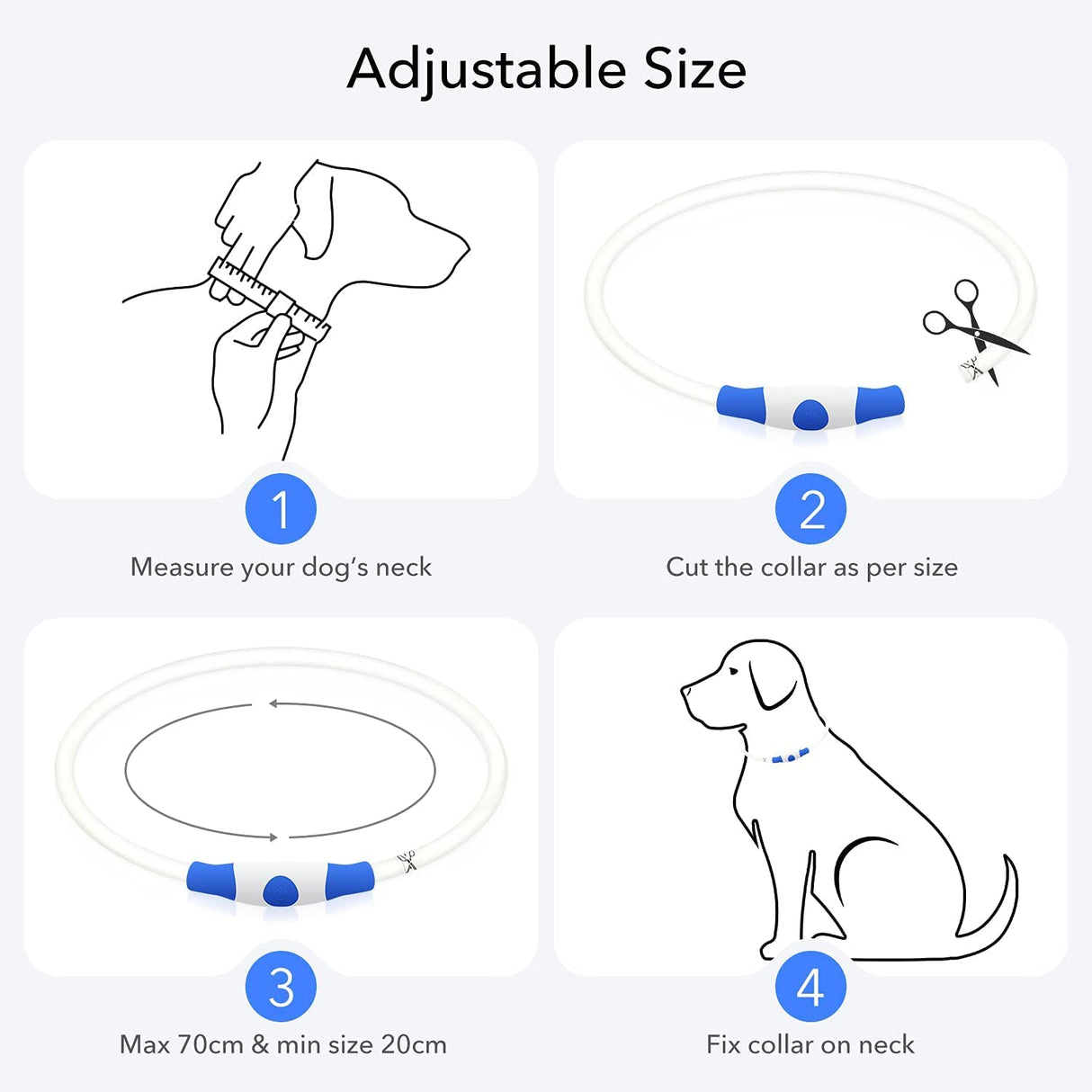 Colaseeme LED Dog Collar Light Up Dog Collars 1 Count USB Rechargeable TPU Glow Safety Basic Dog Collars, Please Do Not Use Fast Charging (Green)
