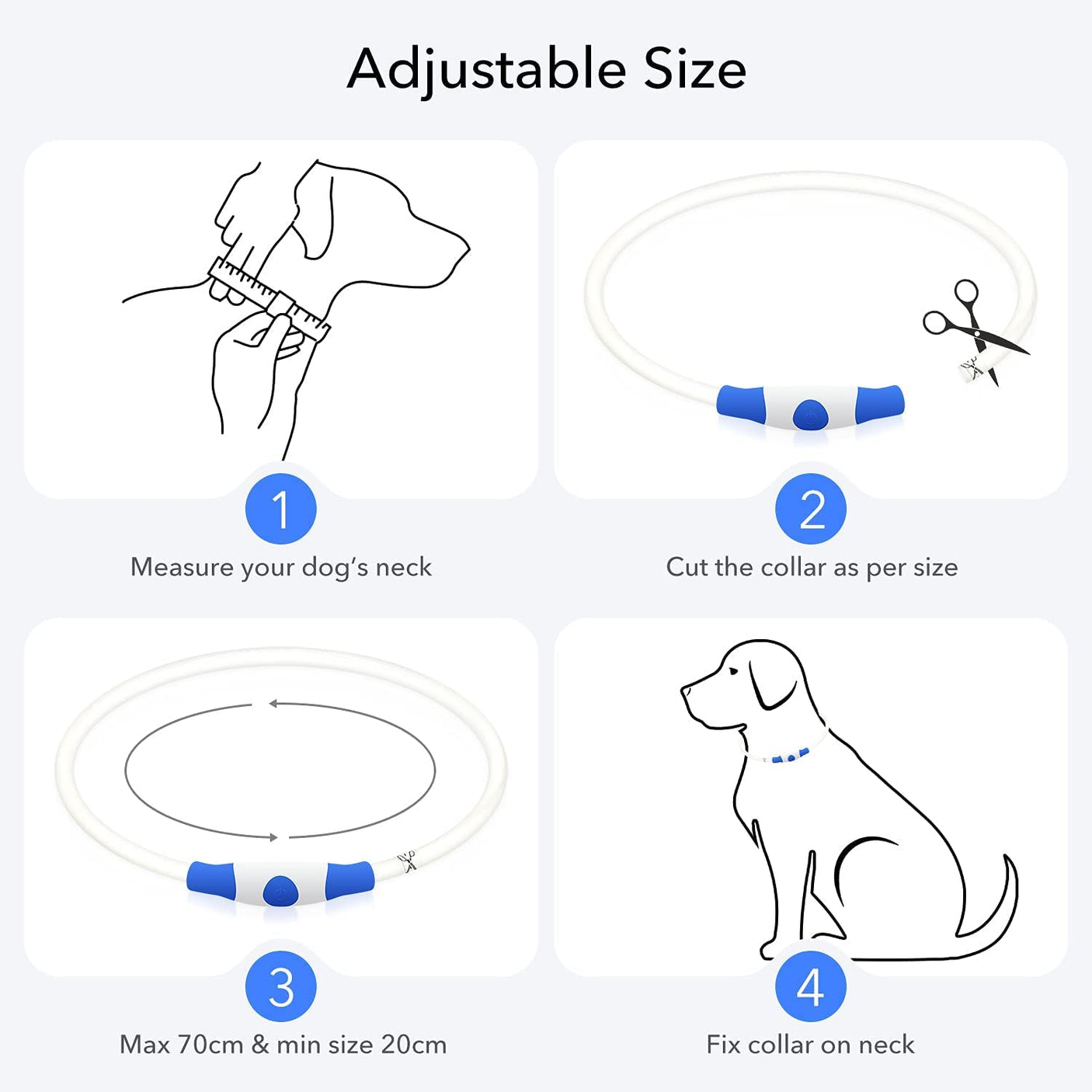 Colaseeme LED Dog Collar Light Up Dog Collars 1 Count USB Rechargeable TPU Glow Safety Basic Dog Collars, Please Do Not Use Fast Charging (Green)