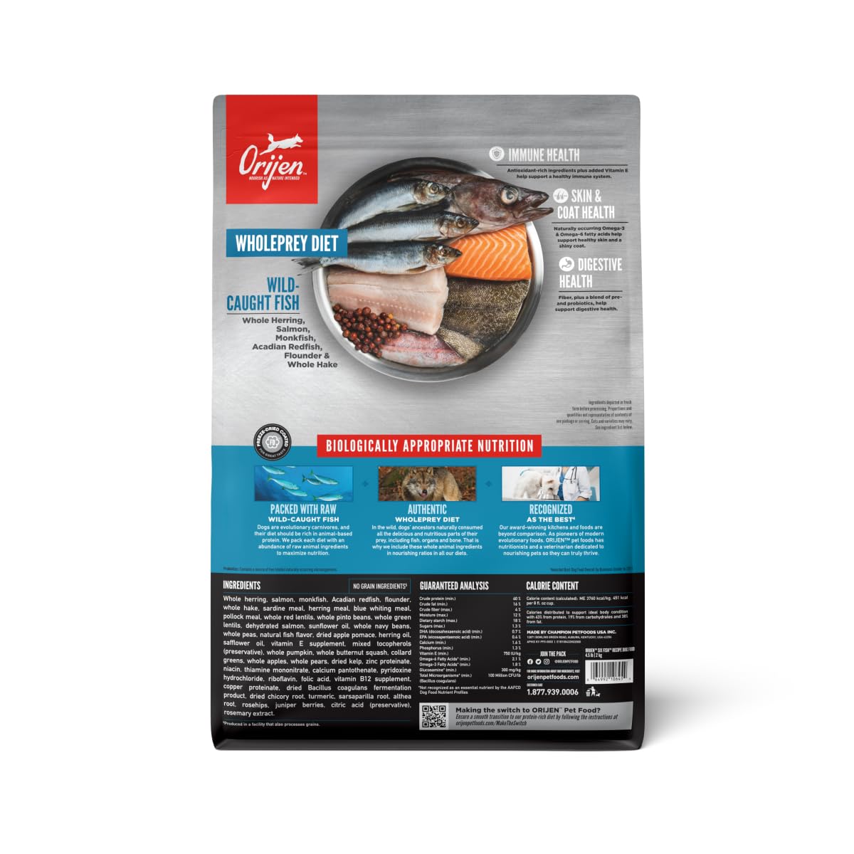 ORIJEN Dry Dog Food, Grain Free Dry Dog Food for All Life Stages, Fresh or Raw Ingredients, 13lb, Multiple Options