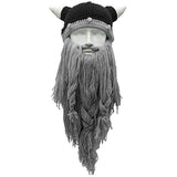 Creative Barbarian Knit Beard Hat Funny Knit Cap Wig Beanie Hats Beard Facemask