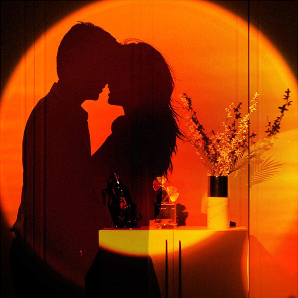 YouOKLight Sunset Lamp, Sunset Projector Lamp 10W LED Sunset Light Night Light 180 Degree Rotation Romantic Rainbow Light USB Charging for Bedroom Party Home Decor, Rainbow…