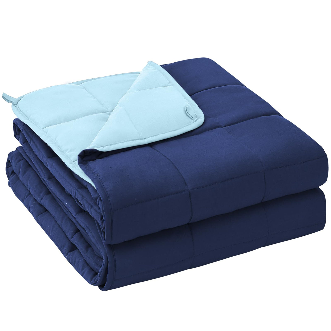 yescool Weighted Blanket for Adults (20 lbs, 60” x 80”, Blue) Cooling Heavy Blanket for Sleeping Perfect for 190-210 lbs, Queen Size Breathable Blanket with Premium Glass Bead, Machine Washable