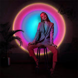 YouOKLight Sunset Lamp, Sunset Projector Lamp 10W LED Sunset Light Night Light 180 Degree Rotation Romantic Rainbow Light USB Charging for Bedroom Party Home Decor, Rainbow…