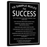 Inspirational Office Wall Decor Motivational Discipline Noun Canvas Wall Art Posters Prints Entrepreneur Quote Wall Picture Paintings Artwork Home Bedroom Framed Ready to Hang[12''W X 18''H]