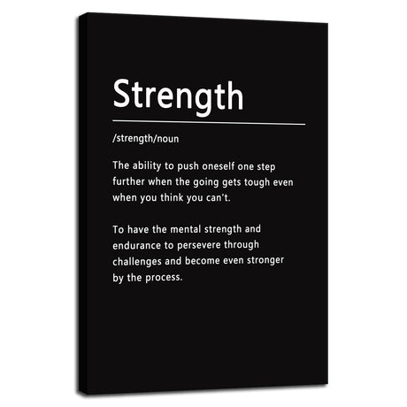 Inspirational Office Wall Decor Motivational Discipline Noun Canvas Wall Art Posters Prints Entrepreneur Quote Wall Picture Paintings Artwork Home Bedroom Framed Ready to Hang[12''W X 18''H]
