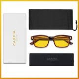 CARFIA Night Vision Glasses Driving for Men Women Anti-glare,Safety HD Yellow Lens Fishing Golf Narrow Face Glasses