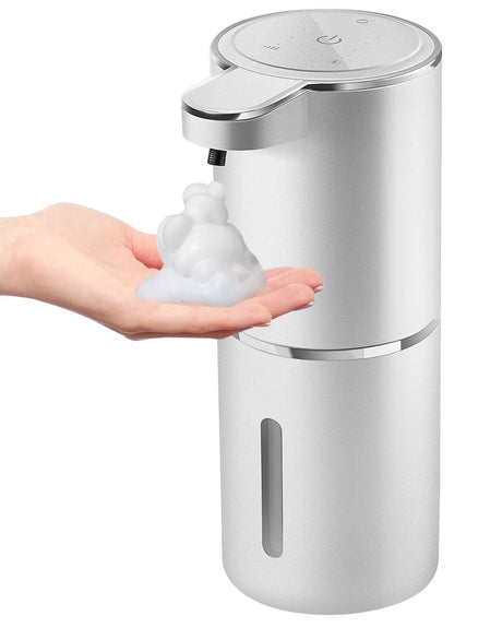 Automatic Foaming Soap Dispenser,4-Level Adjustable Foam, Wall Mount, USB Rechargeable,12.8oz/ 380ml,Touchless Hand & Dish Soap Dispenser for Bathroom, Kitchen,Hotel, Restaurant