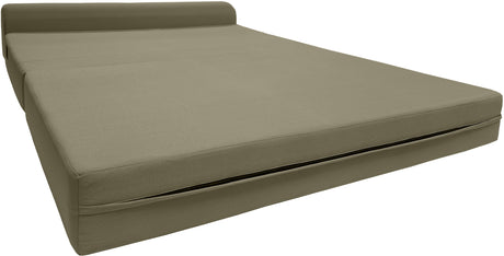 D&D Futon Furniture Sleeper Chair Folding Bed, Studio Sofa Guest Folded Mattress, High Density Foam (70 x 24 x 6, Navy Blue)