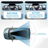 OBTANIM 2 PCS Rearview Mirror 12 Inch HD Glass Anti Glare Clip On Panoramic Wide Angle Car Interior Rear View Mirror Accessories for SUV Trucks (White)
