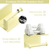 Tindbea Toilet Paper Holder with Phone Shelf, Adhesive or Screw Wall Mount Toilet Tissue Roll Holder, Rustproof & Multifunctional Stainless Steel Bathroom Storage Dispenser (Brushed Nickel)