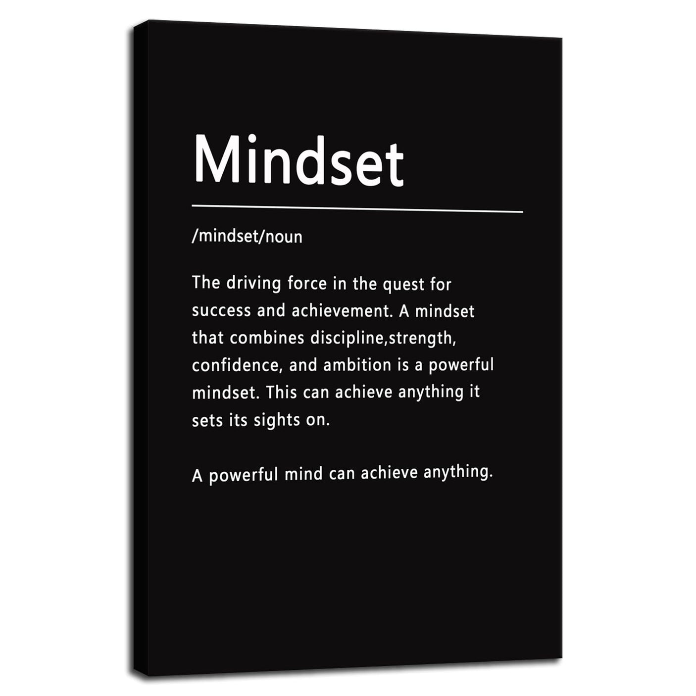 Inspirational Office Wall Decor Motivational Discipline Noun Canvas Wall Art Posters Prints Entrepreneur Quote Wall Picture Paintings Artwork Home Bedroom Framed Ready to Hang[12''W X 18''H]