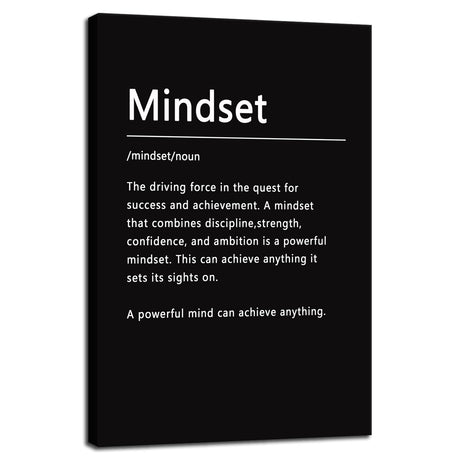 Inspirational Office Wall Decor Motivational Discipline Noun Canvas Wall Art Posters Prints Entrepreneur Quote Wall Picture Paintings Artwork Home Bedroom Framed Ready to Hang[12''W X 18''H]