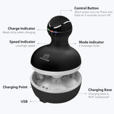 COMFIER Electric Cordless Hair Scalp Massager with Kneading 84 Massage Nodes, Handheld Portable Head Scratcher Massager for Hair Growth, Deep Clean and Stress Relax, Gifts for Men Dad