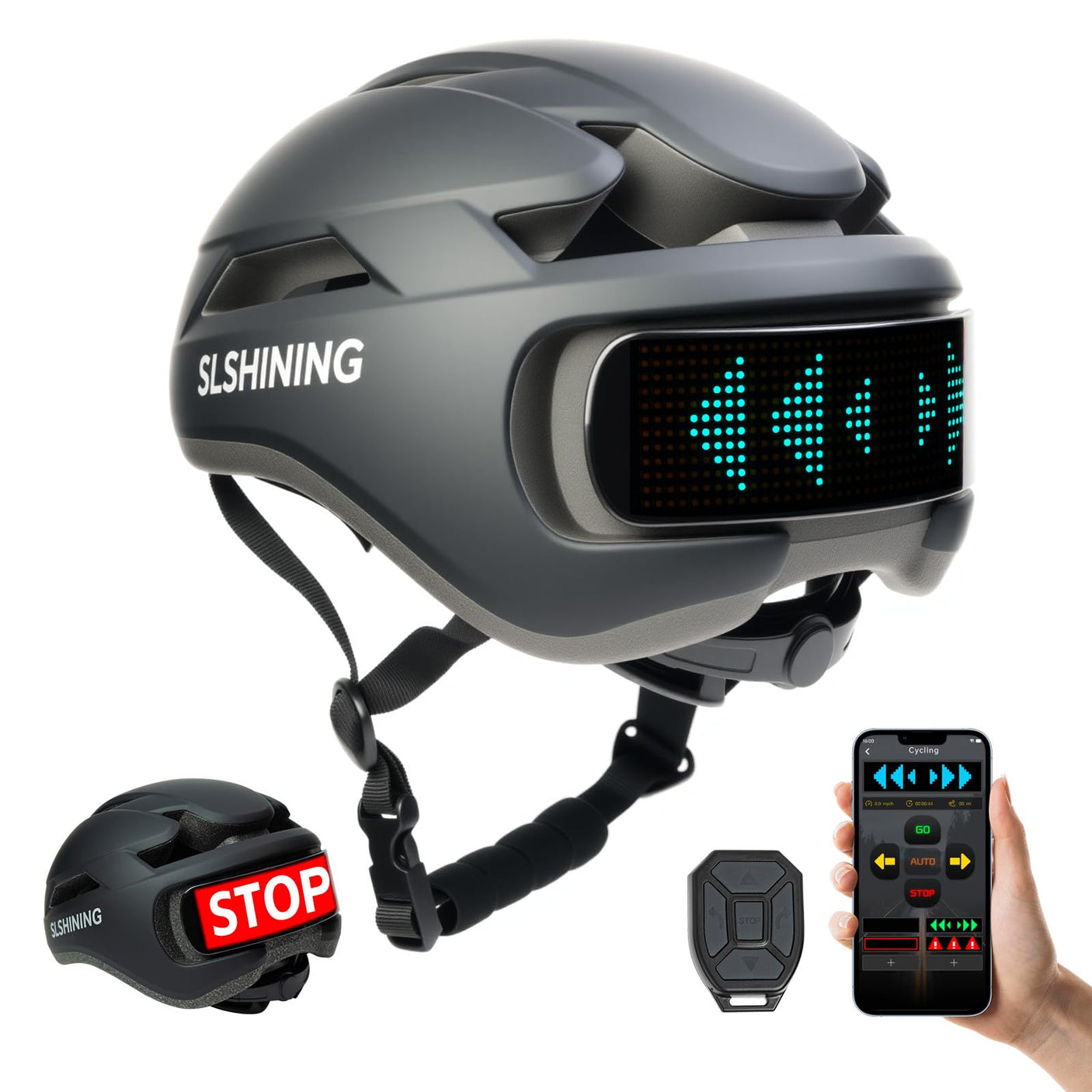 Smart Bike Helmet with Light: Bicycle Helmets for Adult Teens for Mountain & Road Cycling Electric Scooter Skateboard Skating